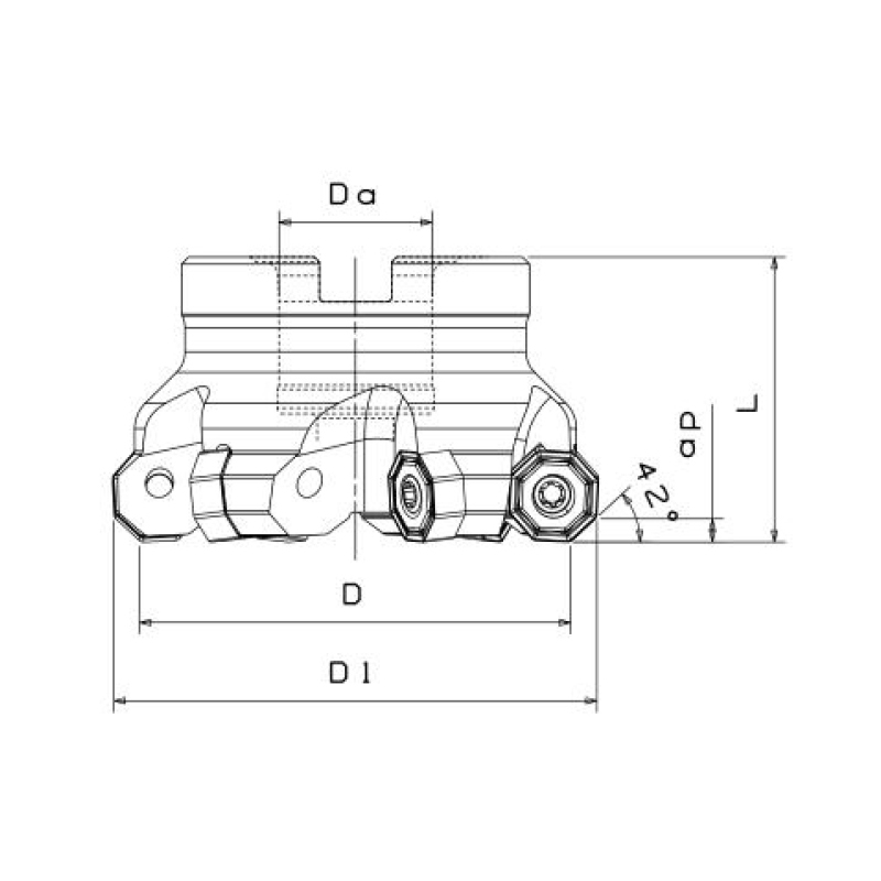 FACE MILL CUTTER；Kr=42°