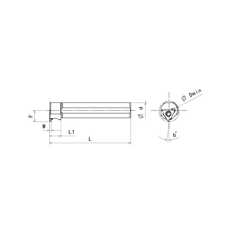 Inner hole shallow groove turning tool holder