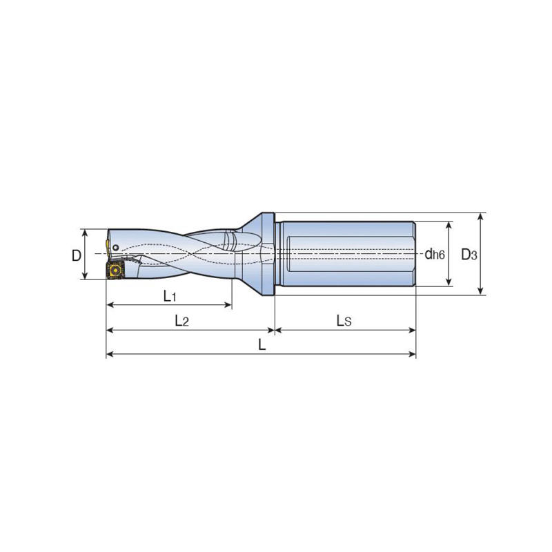Indexable drill shank