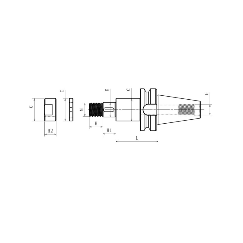 Side milling three-sided blade HOLDER