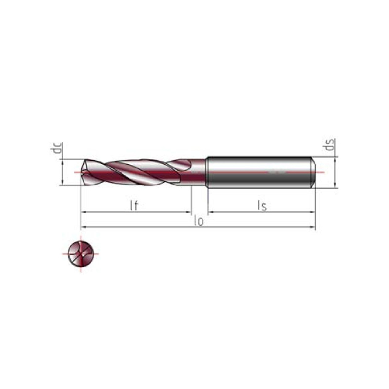 How does the composition of solid carbide affect its performance as a drill bit?