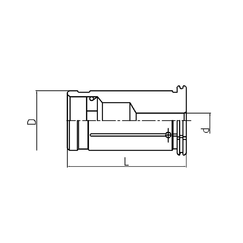 D type end face water hydraulic tool shank conversion collet