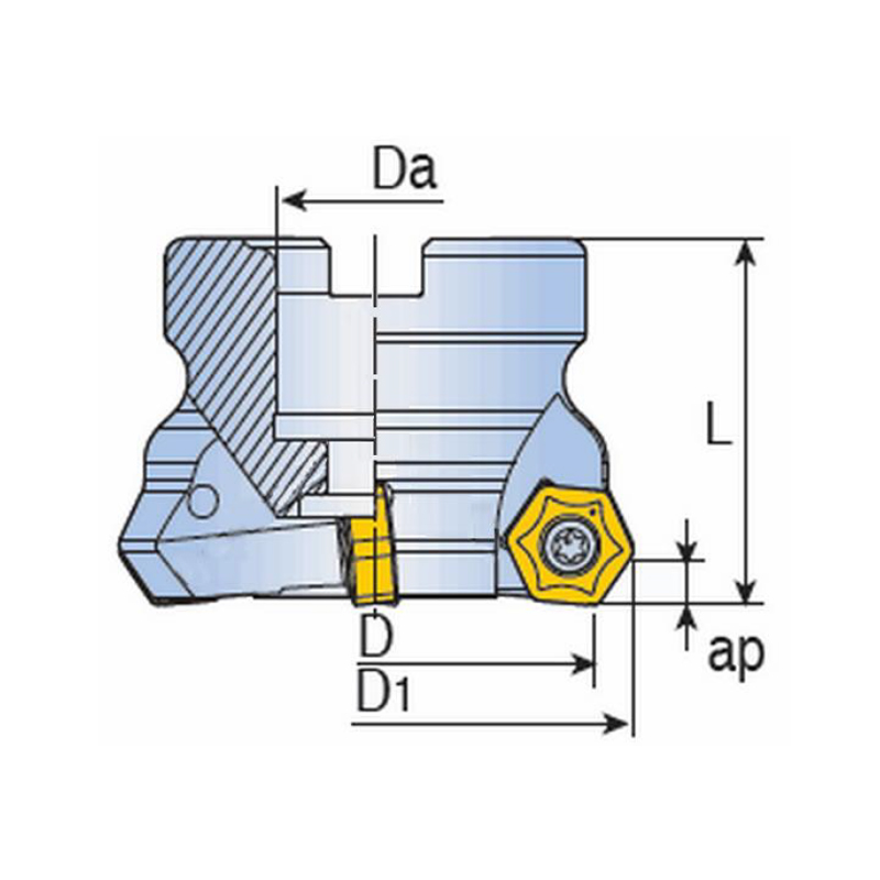 FACE MILL CUTTER，Kr=55°