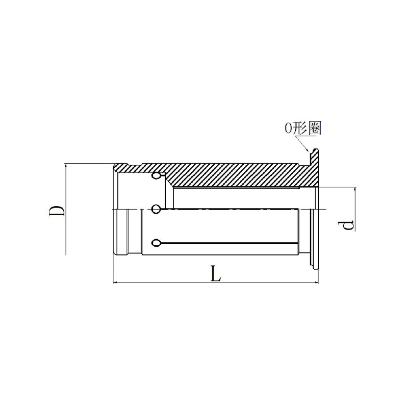 OD type center outlet hydraulic tool holder conversion collet
