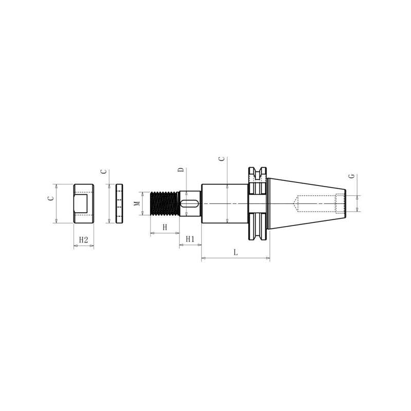 Side milling three-sided blade HOLDER
