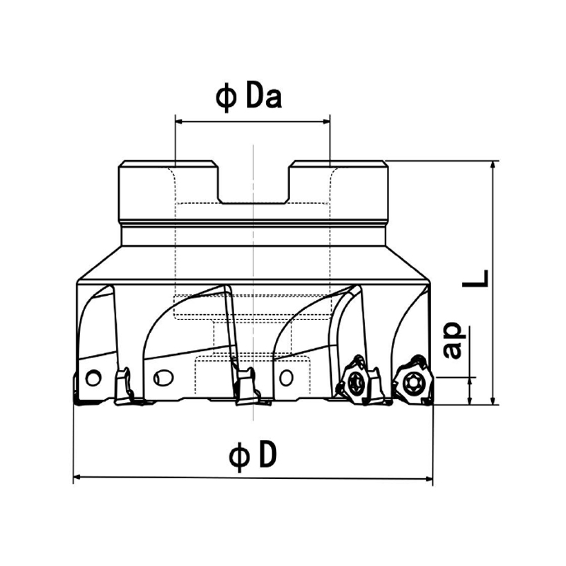 FACE MILL CUTTER，Kr=90°