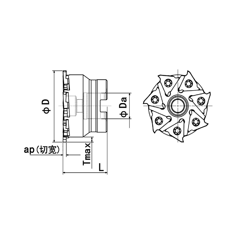 Shallow groove milling cutter HOLDER