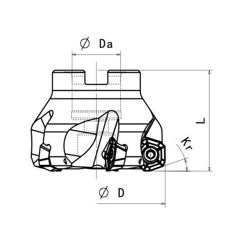 High FEED MILL CUTTER，Kr=19°