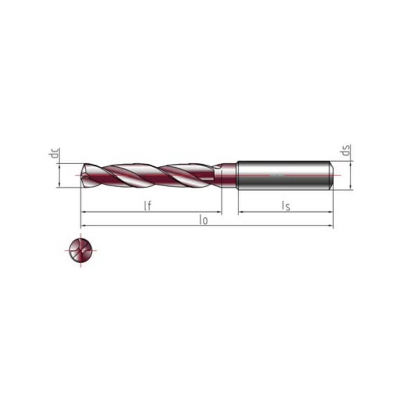 What is the function of the groove design of solid carbide drill?