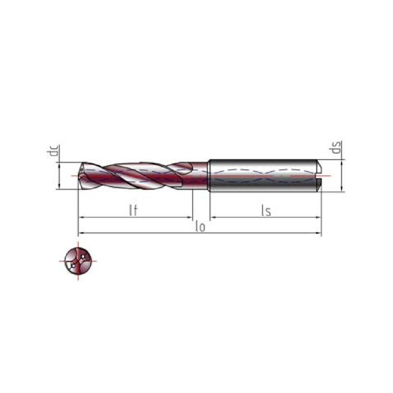 Solid Carbide Internal Cooling Twist Drill